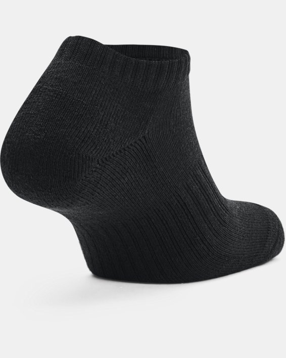 Unisex UA Core No Show 3-Pack Socks in Black image number 2